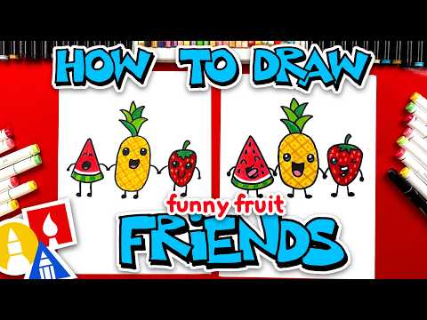 Preview of How To Draw Funny Fruit Friends