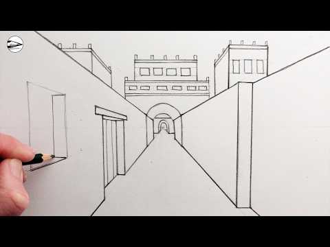 Preview of How to Draw an Alleyway with One-Point Perspective: Narrated Drawing Tutorial