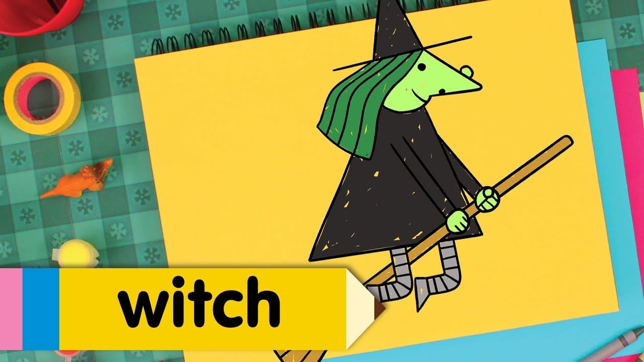 Preview of How to Draw A Witch | Simple Drawing Lesson for Kids | Step By Step