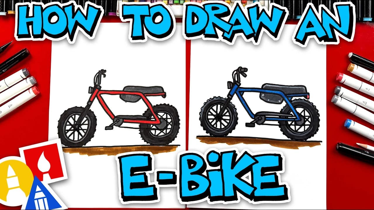 Preview of How To Draw A Cool Electric Bike (E-Bike)