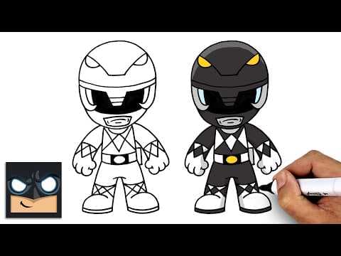 Preview of How to Draw Black Power Ranger