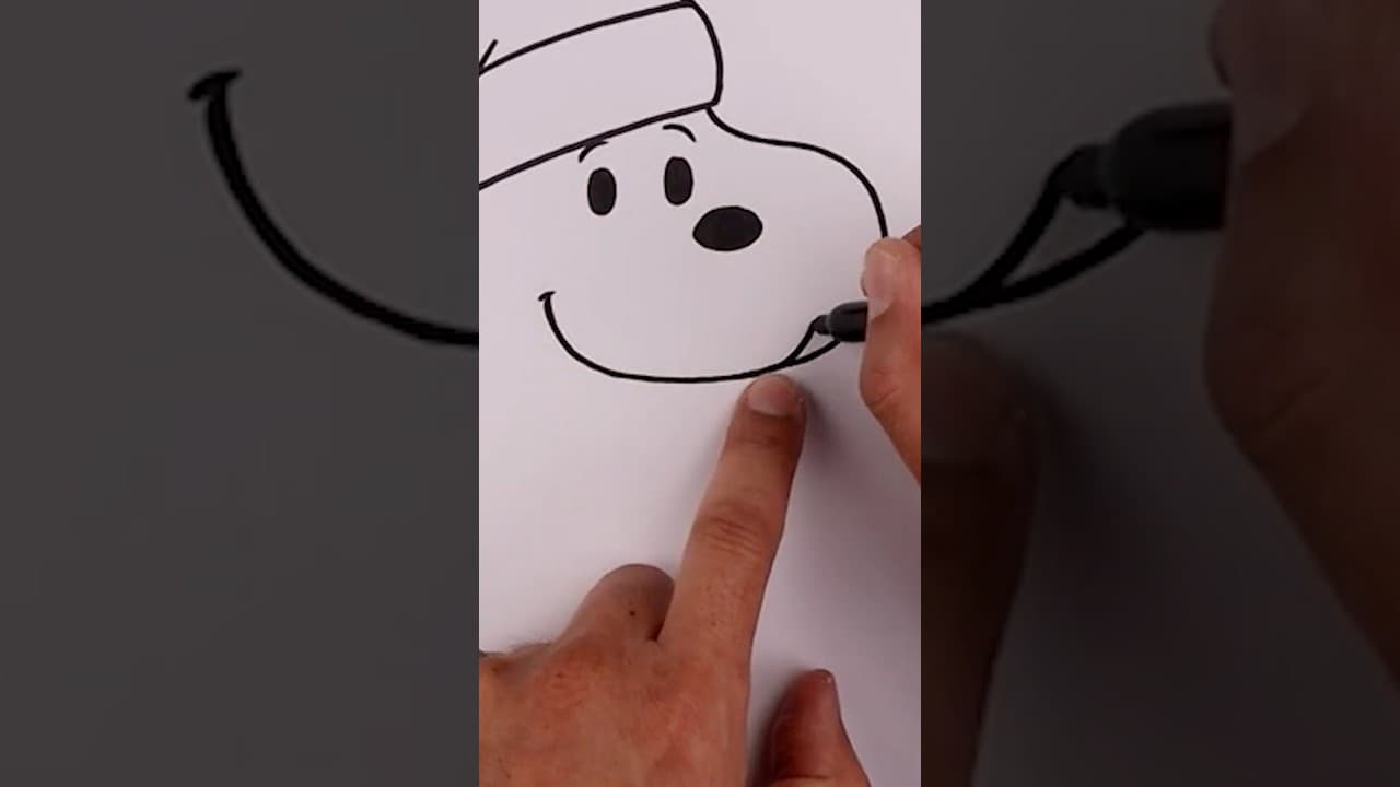 Preview of How to draw Christmas Snoopy | Step by Step #shorts