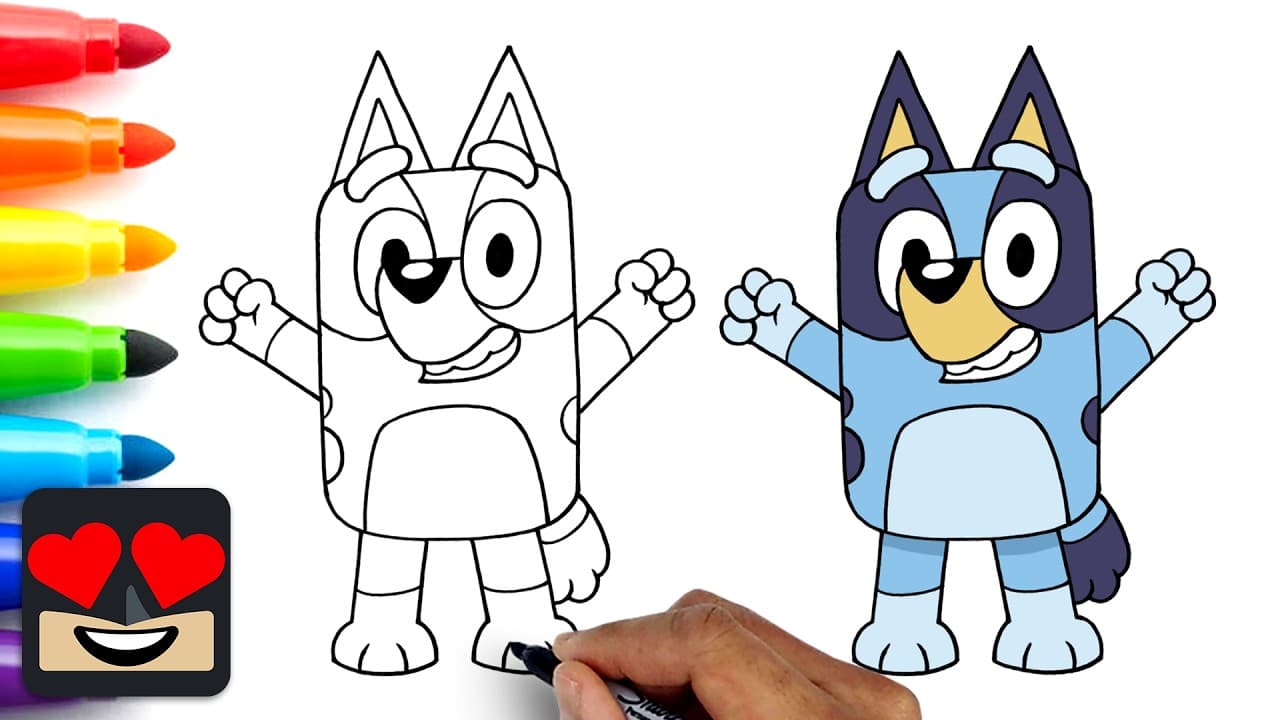 Preview of How To Draw Bluey
