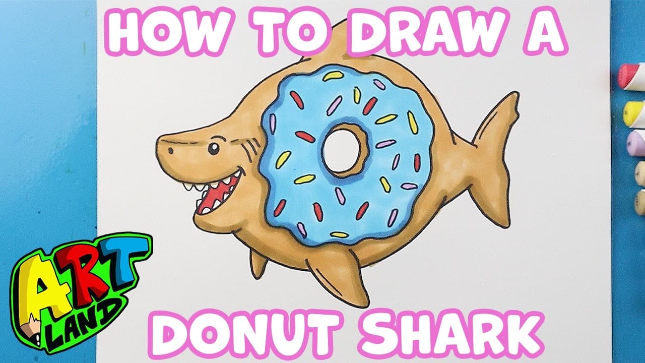 Preview of How to Draw a Donut Shark