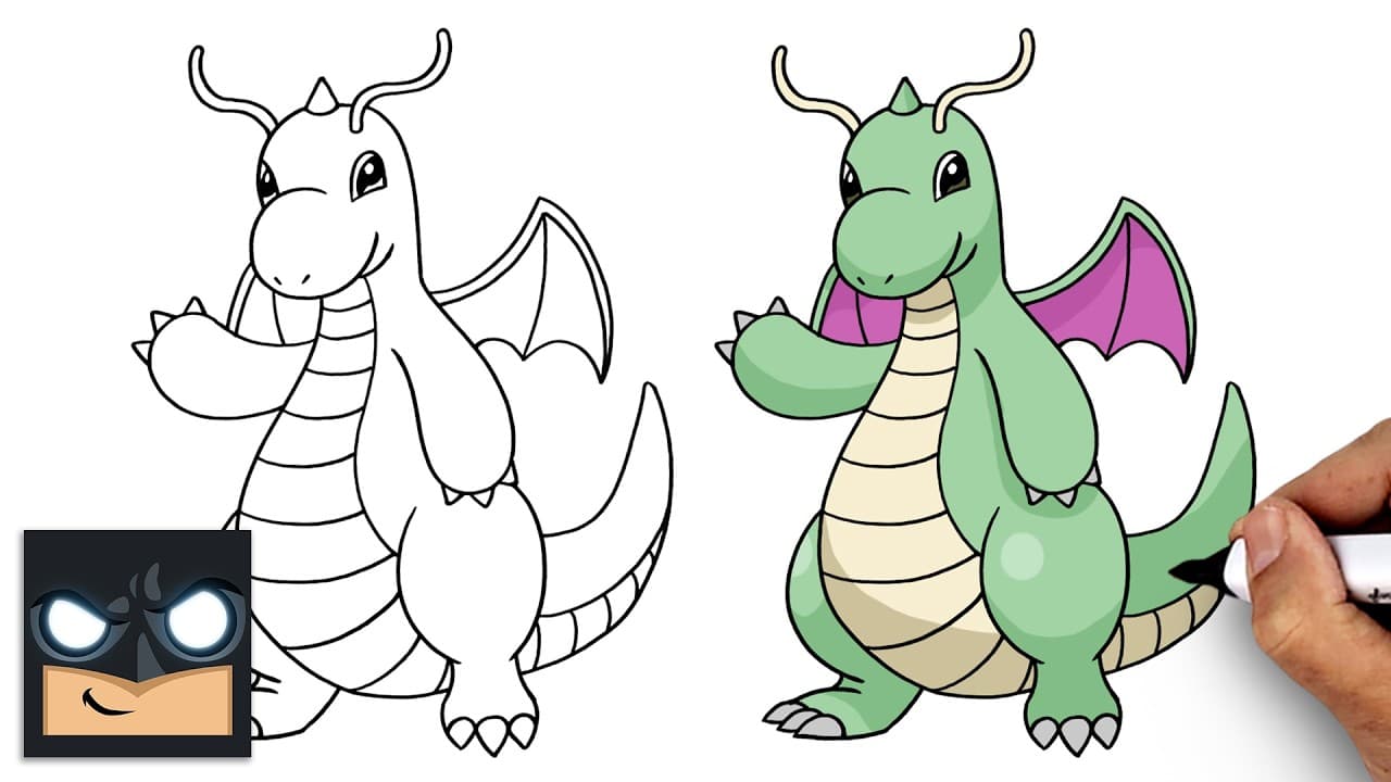 Preview of How to Draw Shiny Dragonite | Pokemon