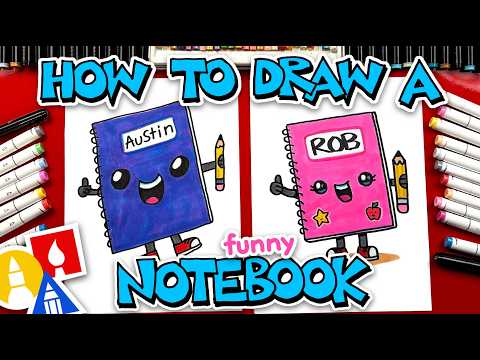 Preview of How To Draw A Funny School Notebook