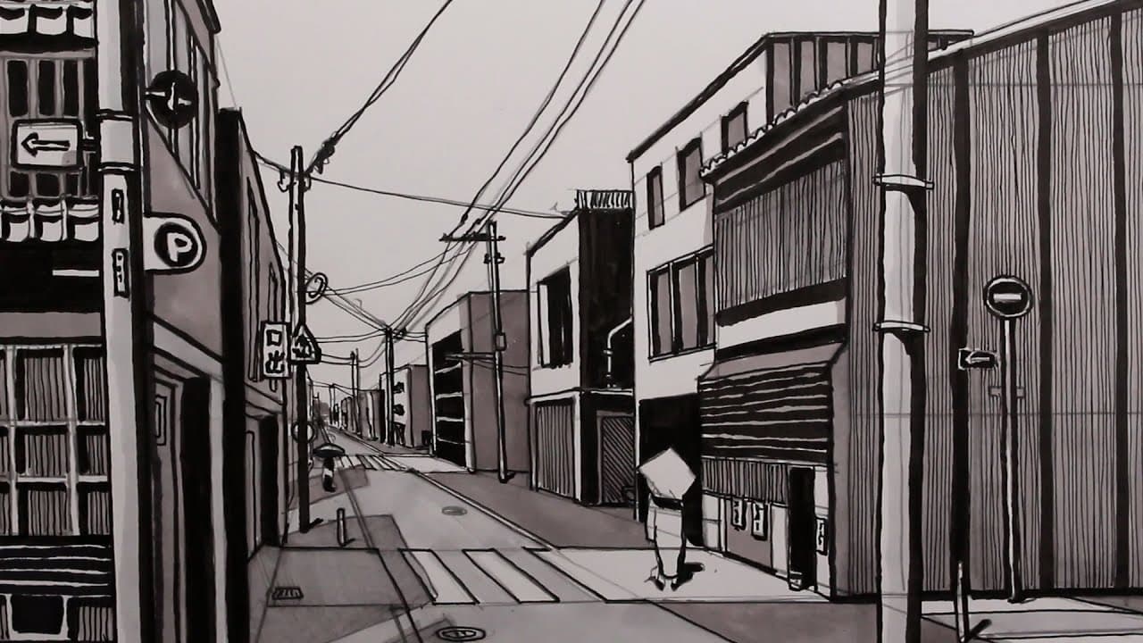 Preview of How to Draw a Realistic Street Scene with One-Point Perspective