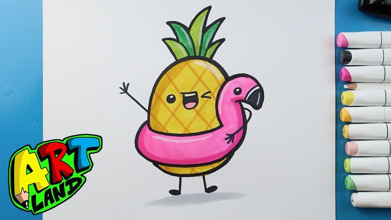 Preview of How to Draw a Summer Pineapple