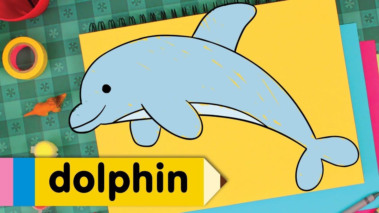 Preview of How to Draw A Dolphin | Super Simple Draw | Step By Step