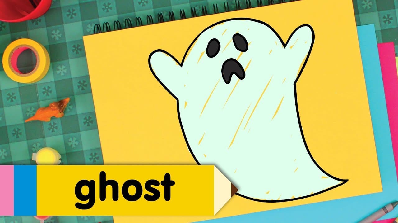 Preview of How To Draw A Ghost 👻 | Simple Drawing Lesson for Kids | Step By Step