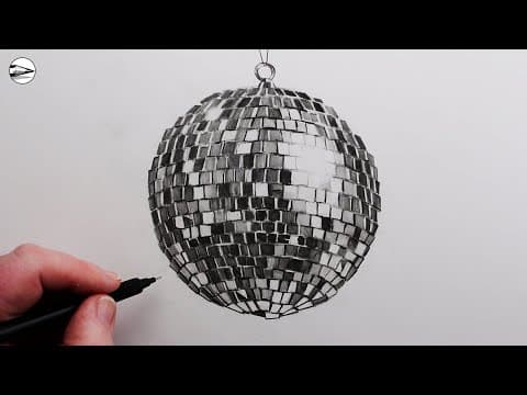 Preview of How to Draw a Disco Ball: Step by Step Pencil Drawing Tutorial