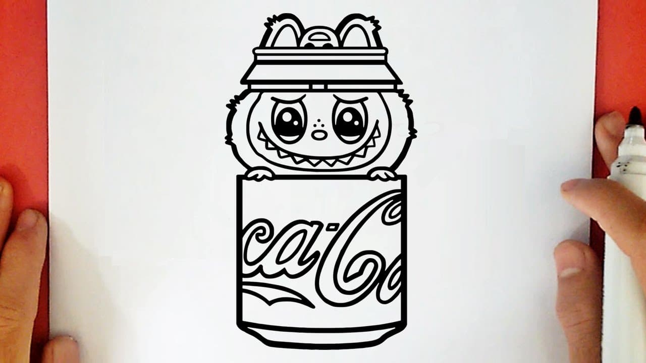 Preview of HOW TO DRAW CUTE LABUBU COCA-COLA