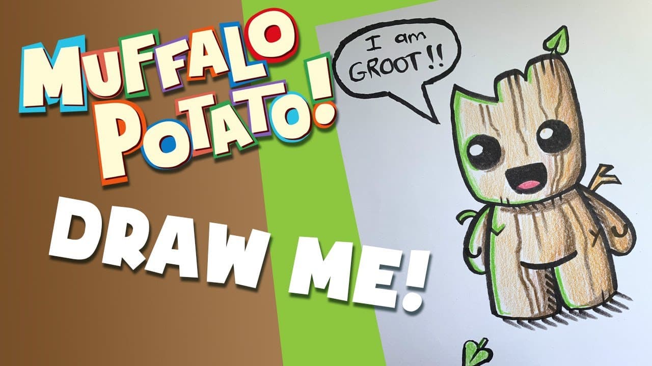 Preview of How To Draw GROOT with MUFFALO POTATO