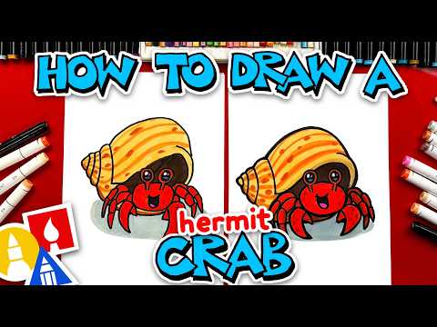 Preview of How To Draw A Funny Hermit Crab