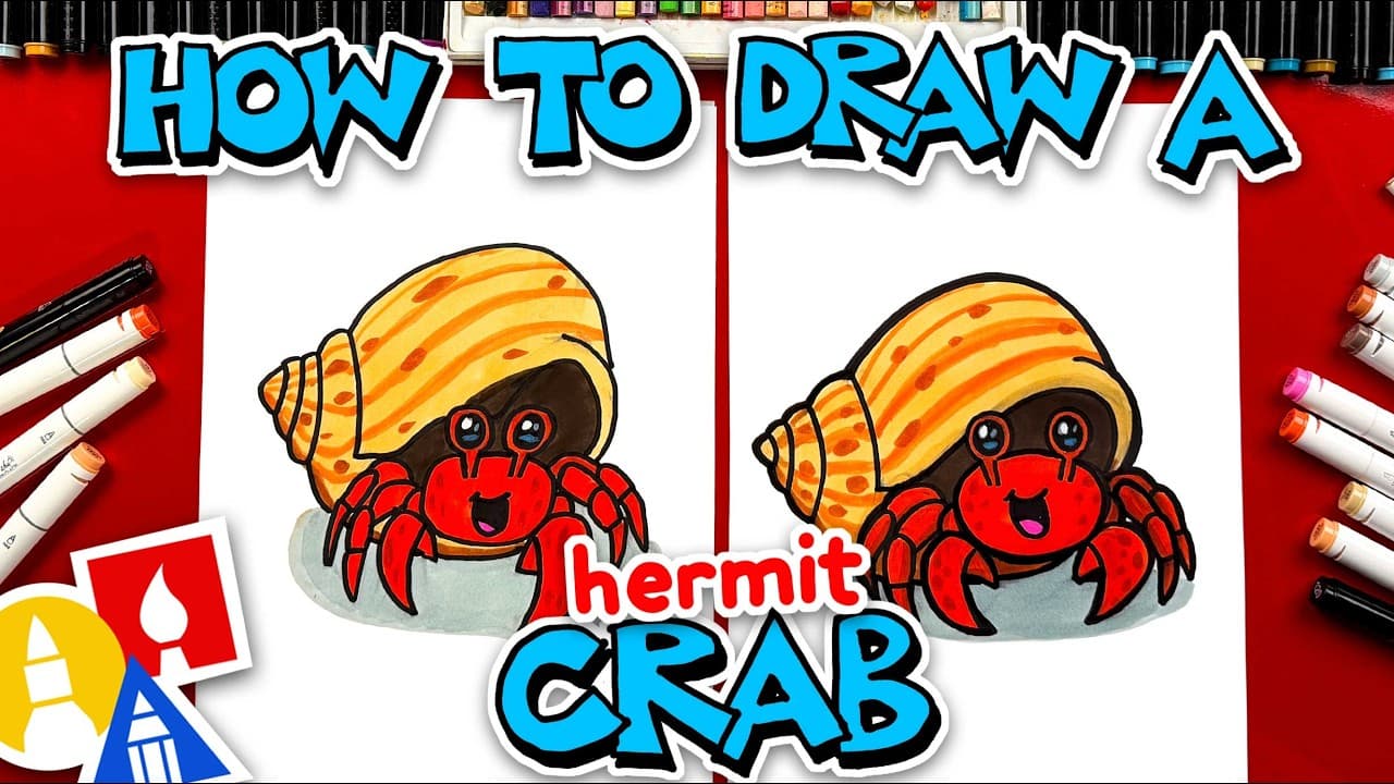 Preview of How To Draw A Funny Hermit Crab