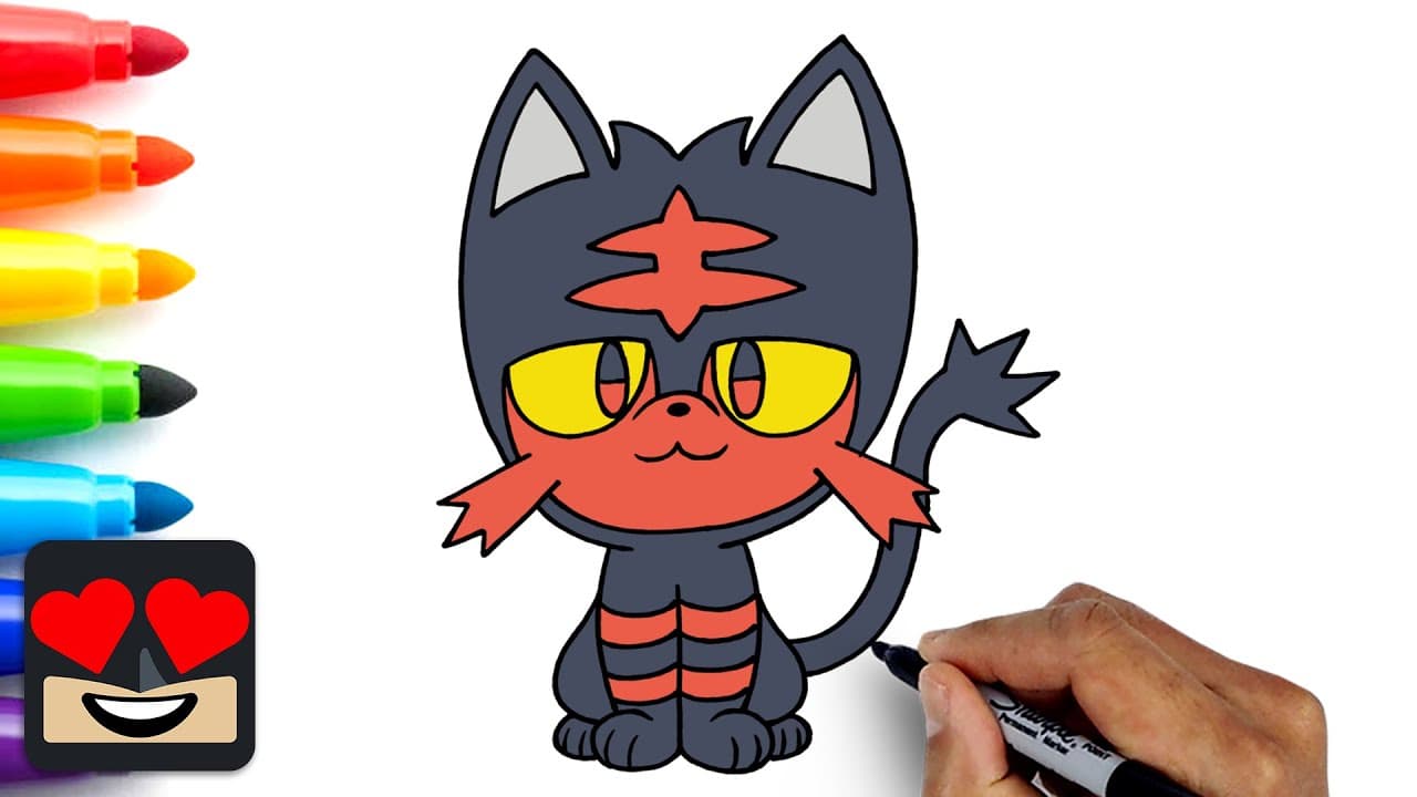 Preview of How To Draw Litten | Pokemon