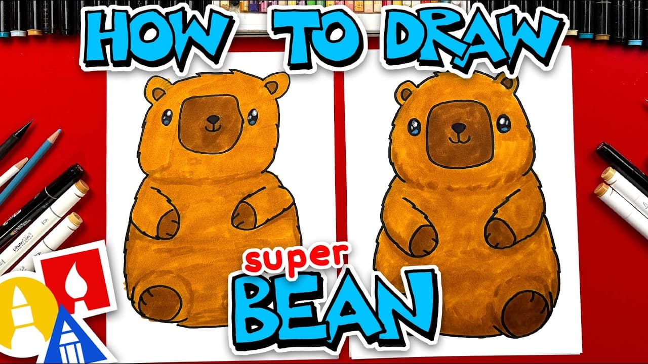 Preview of How To Draw Super Bean Capybara