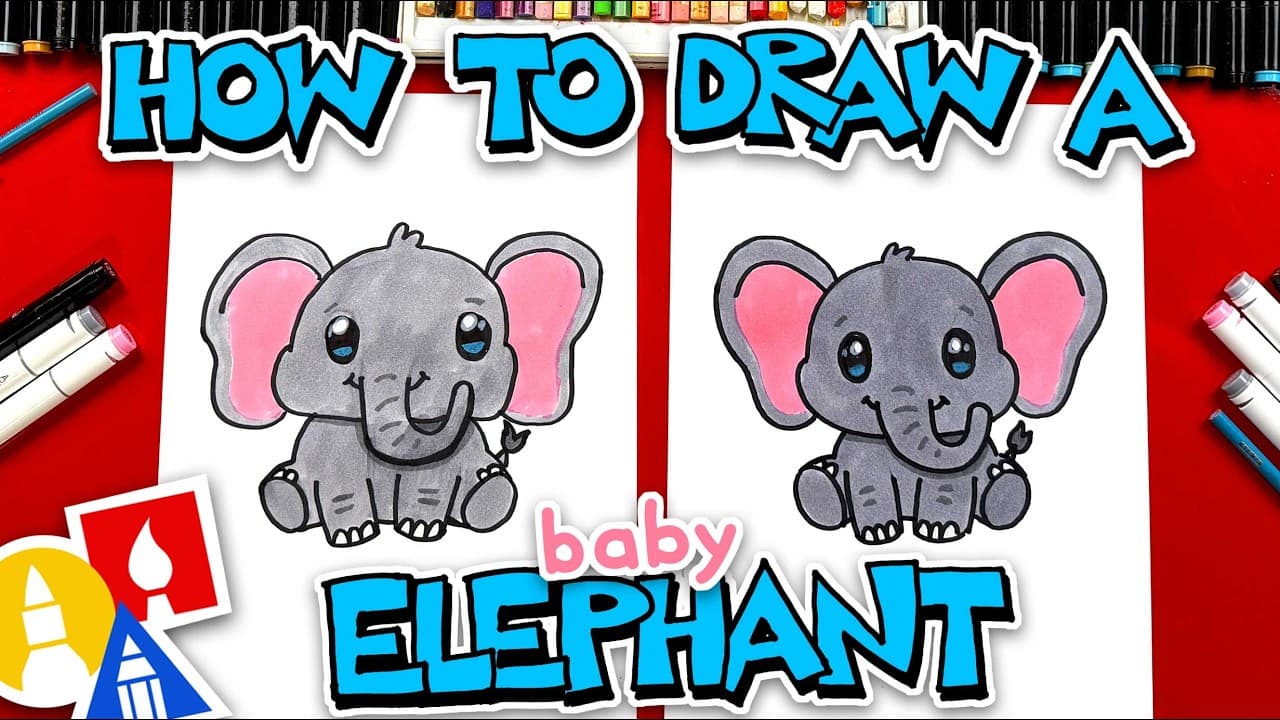 Preview of How To Draw A Baby Elephant
