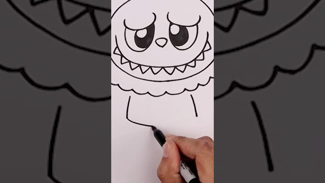 Preview of How to draw Labubu | Step by Step #shortvideo