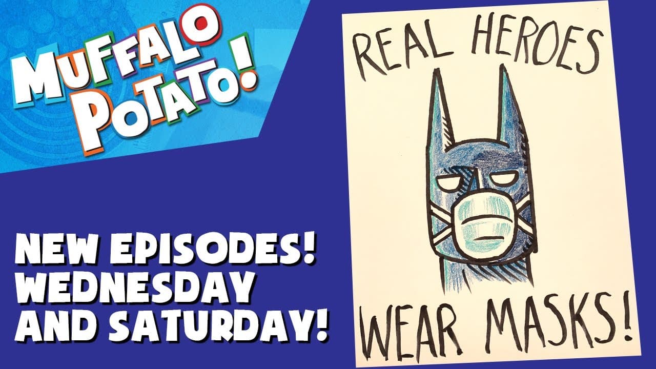 Preview of How To Draw BATMAN in MASK with MUFFALO POTATO #realheroeswearmasks