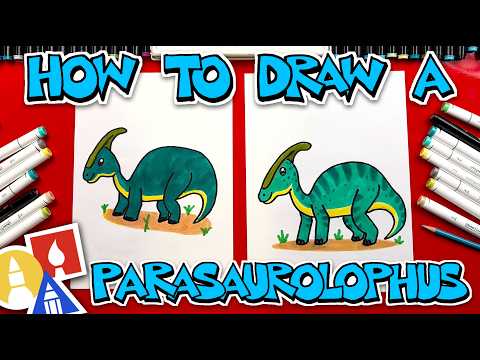 Preview of How To Draw A Parasaurolophus Dinosaur