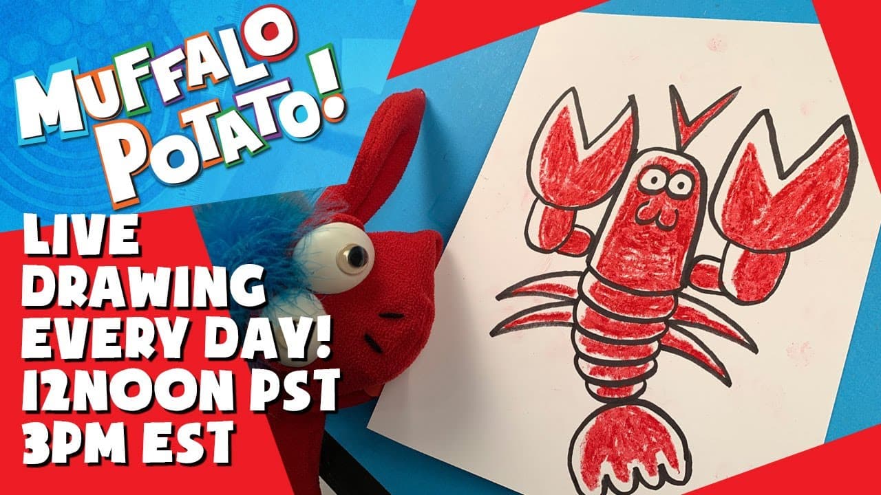 Preview of How To Draw a LOBSTER! #withme MUFFALO POTATO