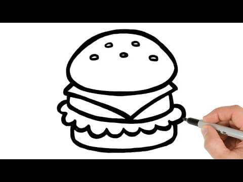 Preview of How to Draw a Cheeseburger | Super Easy Step-by-Step Tutorial!