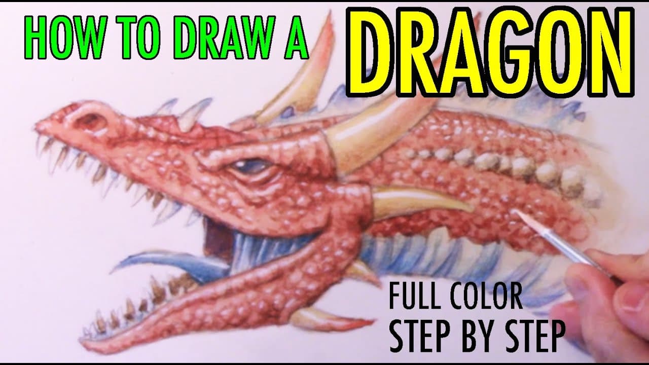 Preview of How to Draw a Dragon: Full-Color Narrated Tutorial