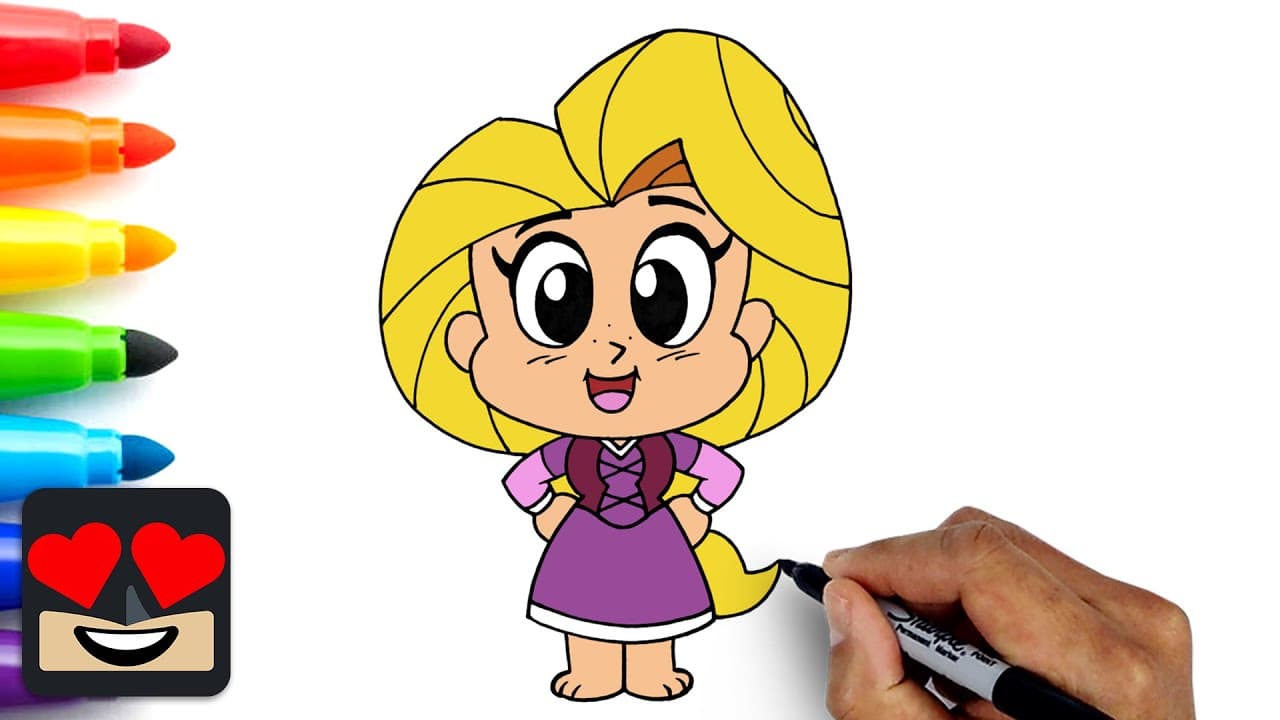 Preview of How To Draw Rapunzel | Chibi Tiny Tales