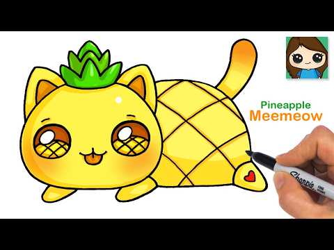 Preview of How to Draw Pineapple Cat | Aphmau Meemeows