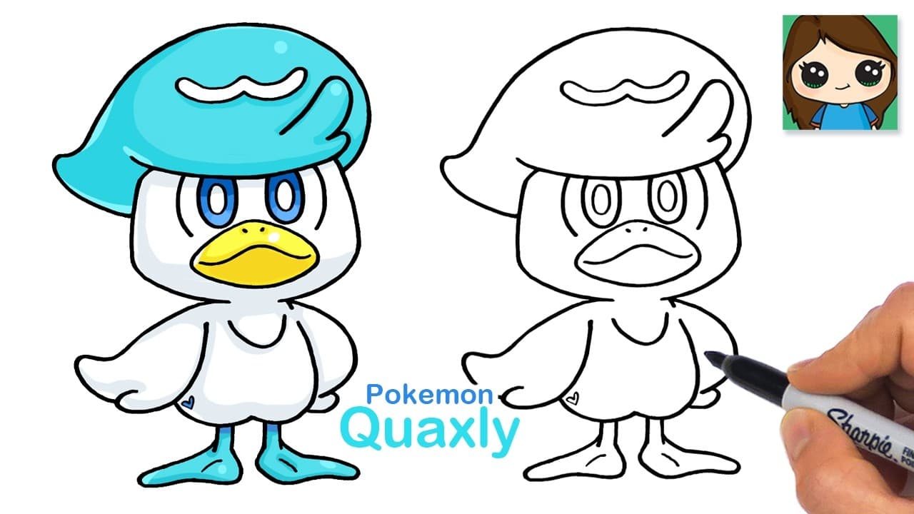 Preview of How to Draw Quaxly Duck | Pokemon