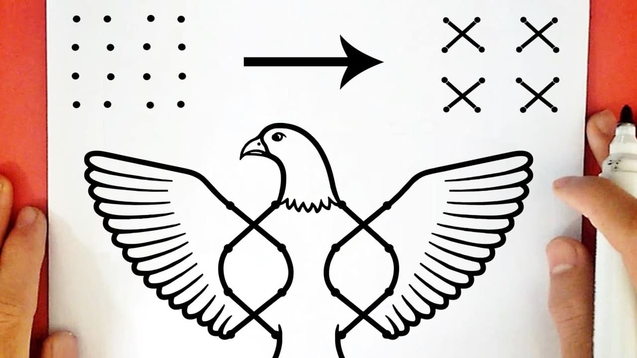 Preview of How to draw an EAGLE with 4x4 DOTS