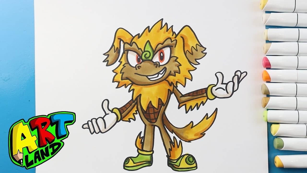 Preview of How to Draw King Caesar Sonic the Hedgehog Style