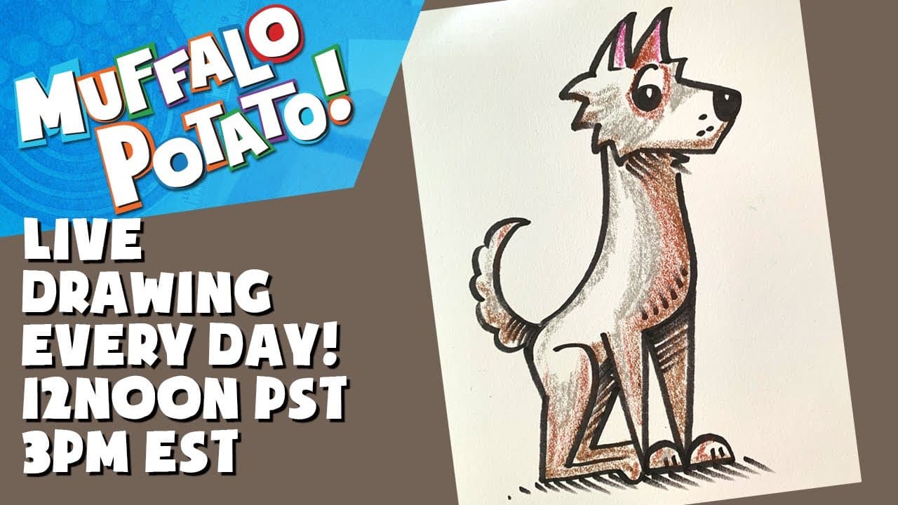 Preview of How To Draw a WOLF! #withme MUFFALO POTATO