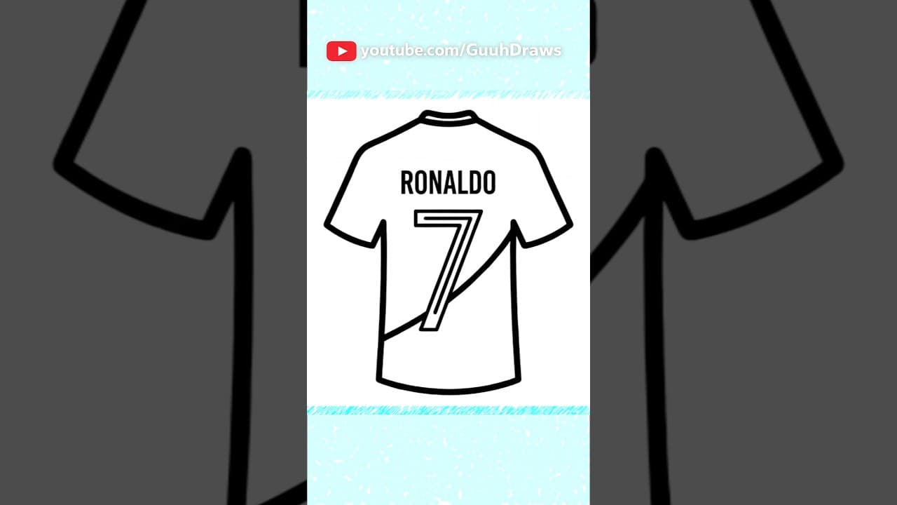 Preview of How To DRAW Cristiano Ronaldo’s Portugal Shirt! 🇵🇹⚽️ #GuuhDraws