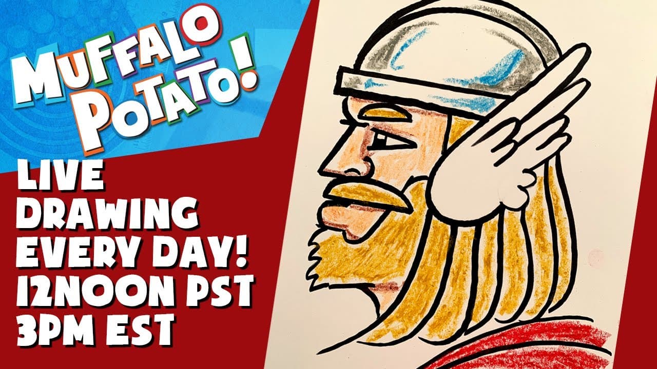 Preview of How To Draw THOR from AVENGERS! #withme MUFFALO POTATO