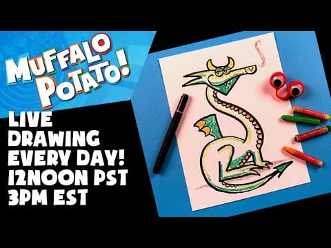 Preview of How To Draw a DRAGON! #withme MUFFALO POTATO