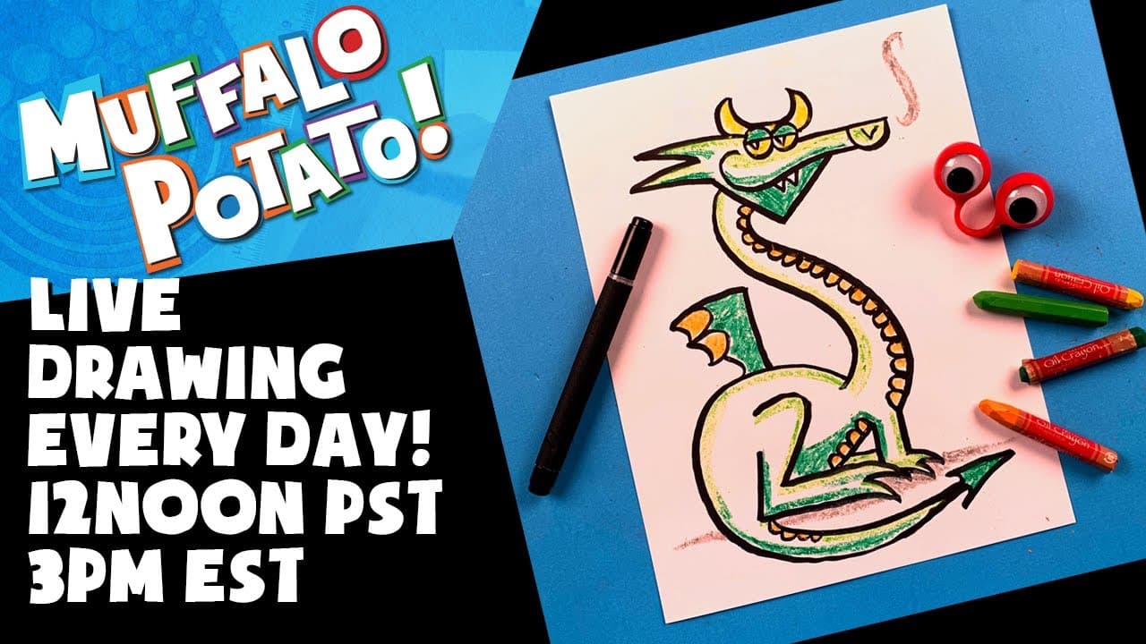 Preview of How To Draw a DRAGON! #withme MUFFALO POTATO