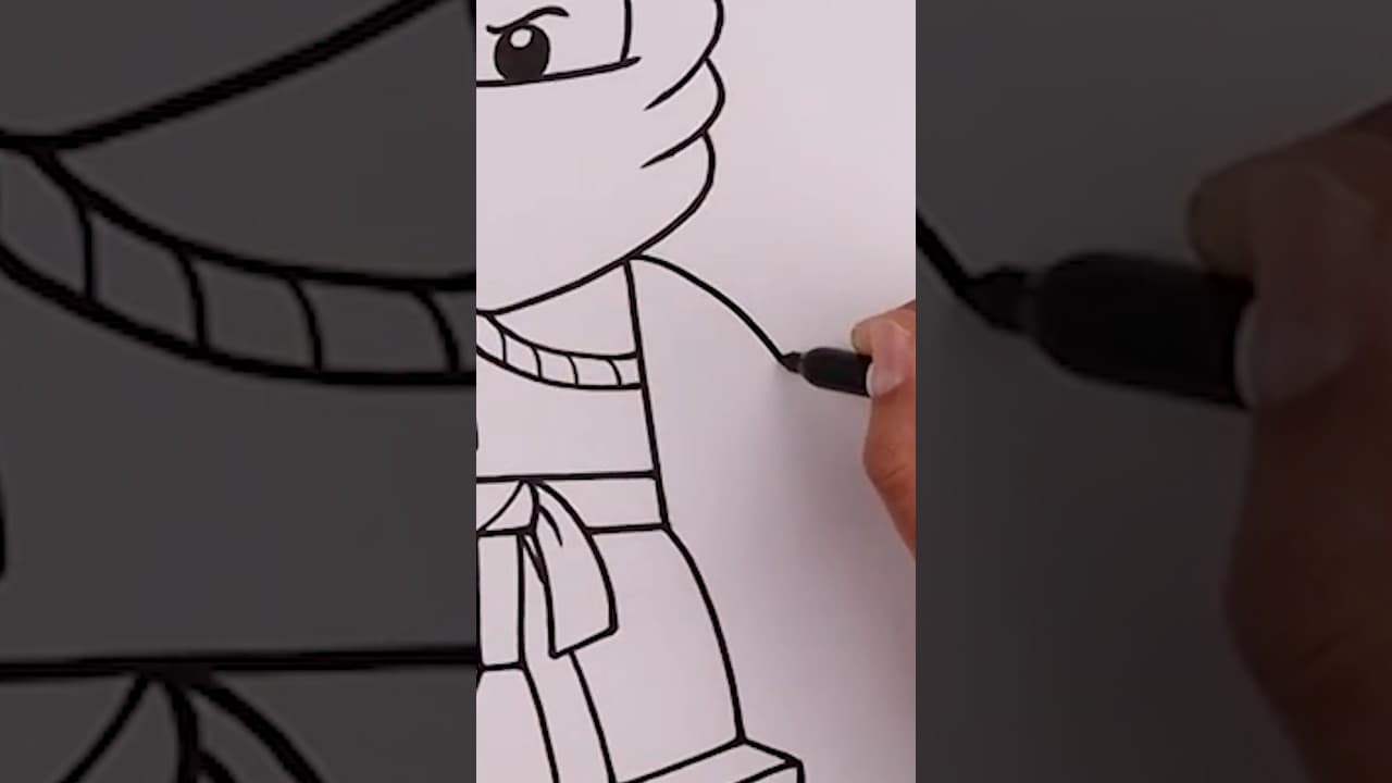 Preview of How to draw Kai Ninjago #shorts