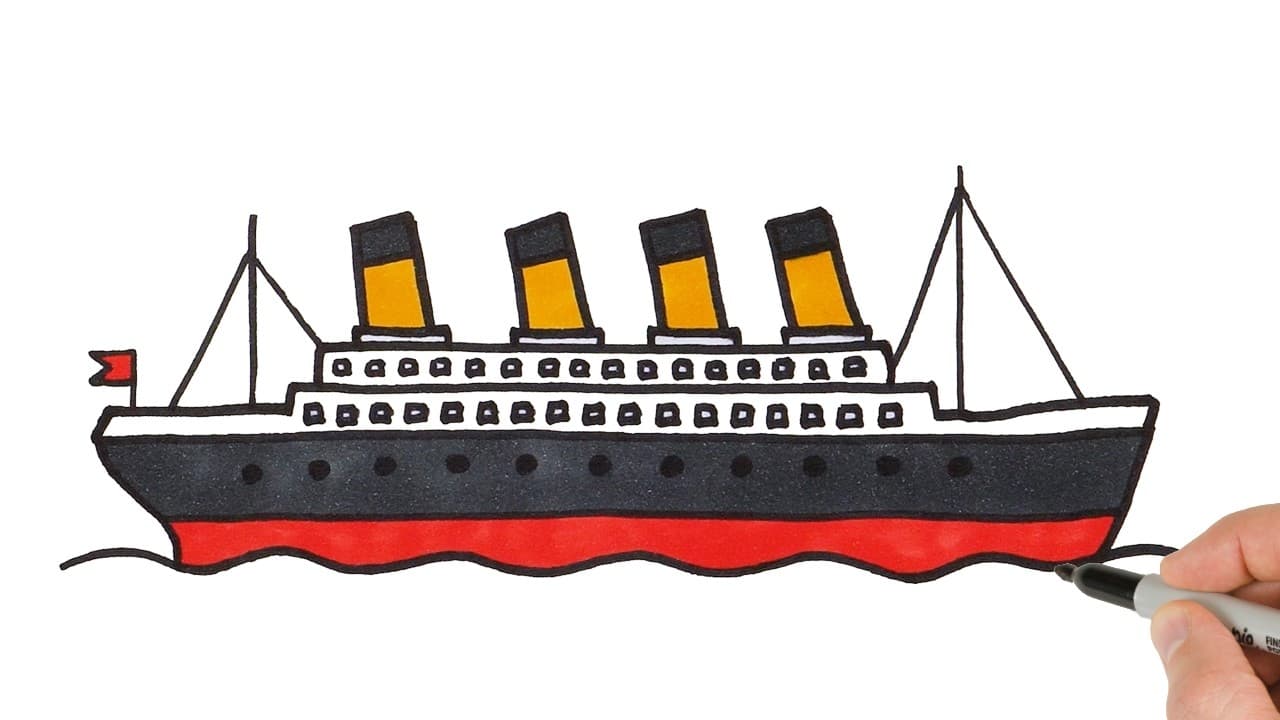Preview of How to Draw Titanic  | Super Easy Step-by-Step Tutorial!