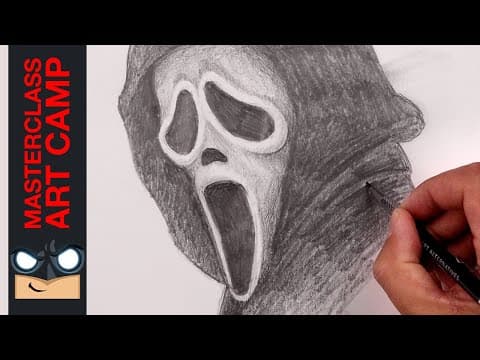 Preview of How To Draw Ghostface | ART CAMP EP.3