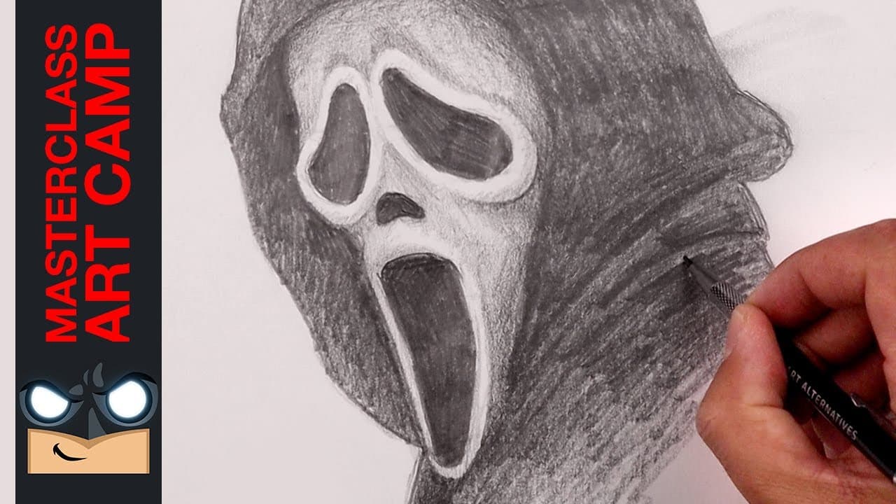 Preview of How To Draw Ghostface | ART CAMP EP.3