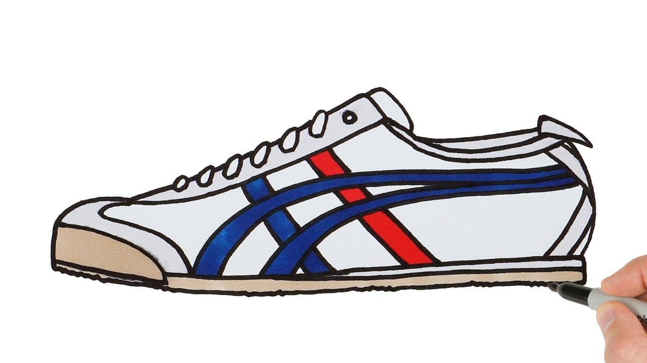 Preview of How to Draw Asics Onitsuka Tiger Shoes | Step-by-Step Tutorial!
