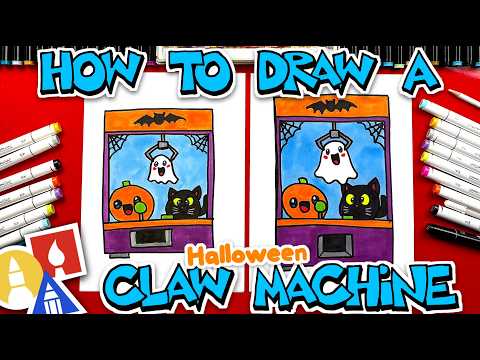 Preview of How To Draw A Halloween Claw Machine