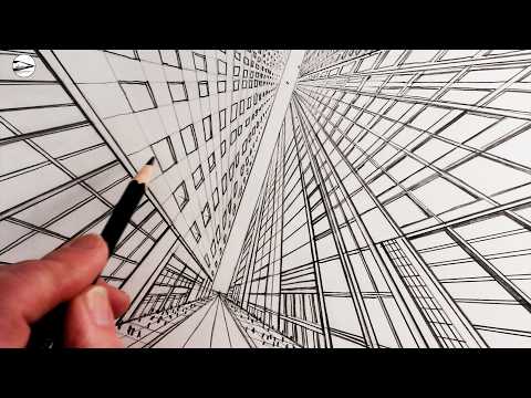 Preview of How to Draw a City Street in Dramatic Two-Point Perspective: Narrated Version