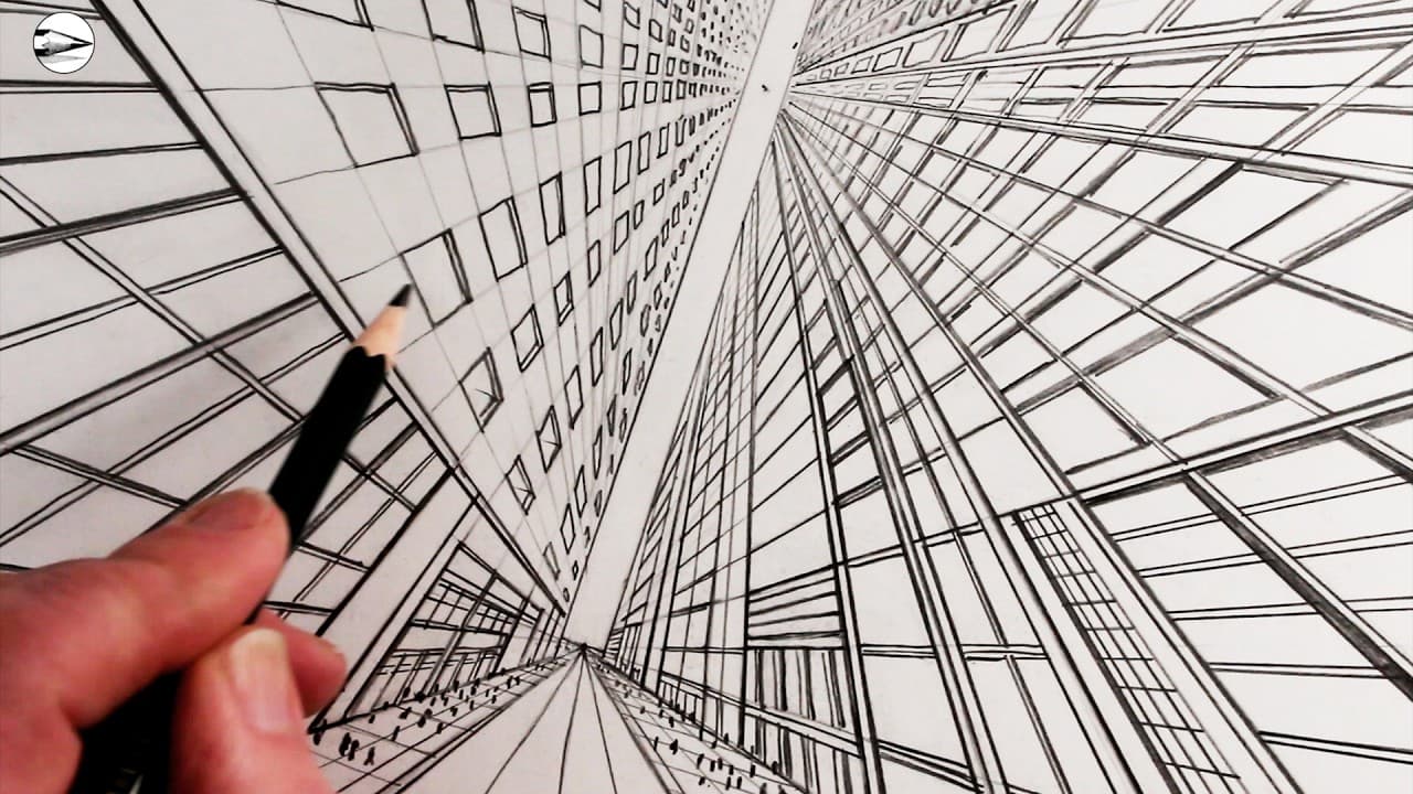 Preview of How to Draw a City Street in Dramatic Two-Point Perspective: Narrated Version