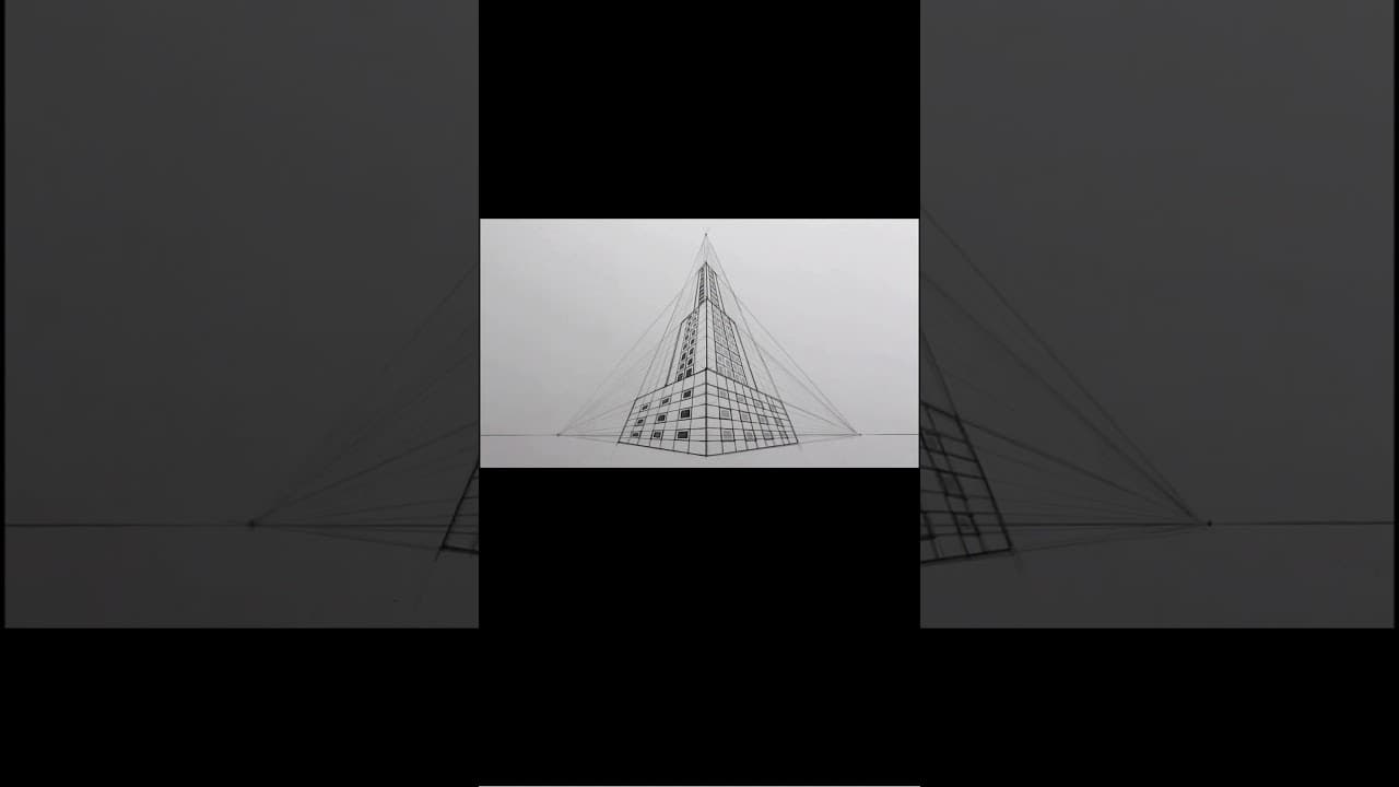 Preview of How to Draw a 3D Building using Three-Point Perspective