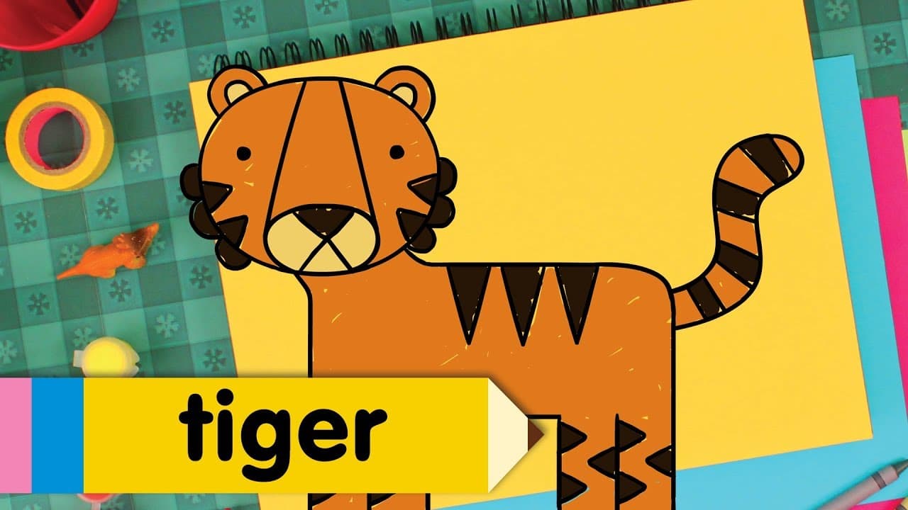 Preview of Learn How To Draw A Tiger | Easy Drawing Lesson for Kids | Step By Step