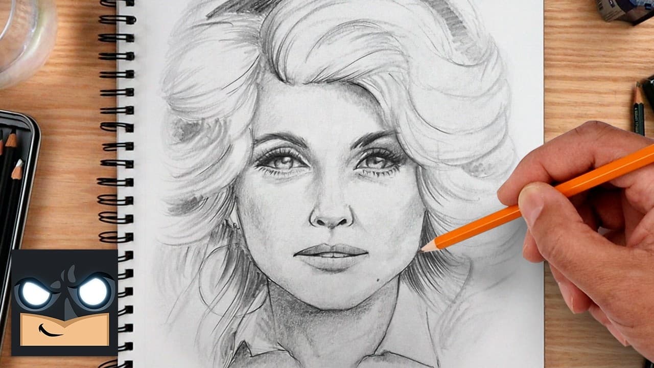 Preview of How to Draw Dolly Parton | Sketch Sunday Tribute