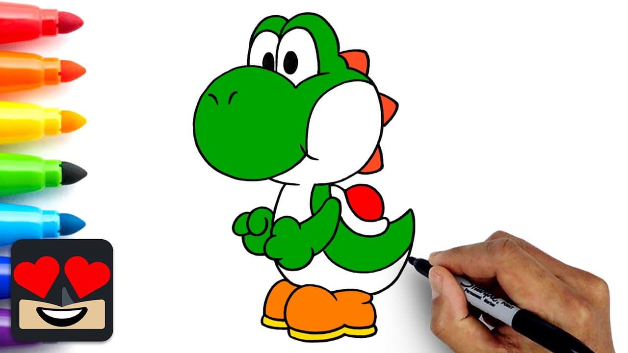 Preview of How To Draw Yoshi | Super Mario